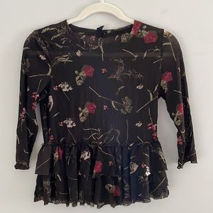 Urban Outfitters Out From Under Ruffled Floral Top